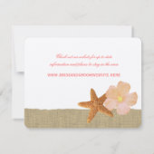 Tropical Beach Rustic Bewaar de datum Save The Date (Achterkant)