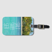 Tropical Beach Salt Sand Zee Bagagelabel (Voorkant (horizontaal))