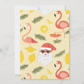 Tropical Beach & Santa Christmas in het feest van  Kaart (Achterkant)