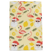 Tropical Beach & Santa Christmas in het feest van  Medium Cadeauzakje (Voorkant)