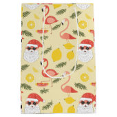 Tropical Beach & Santa Christmas in het feest van  Medium Cadeauzakje (Achterkant)