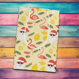 Tropical Beach & Santa Christmas in het feest van  Medium Cadeauzakje