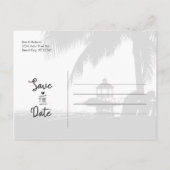 Tropical Beach Save the Date Briefkaart (Achterkant)