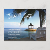 Tropical Beach Save the Date Briefkaart (Voorkant)