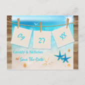 Tropical Beach Save the Date Briefkaart (Voorkant)
