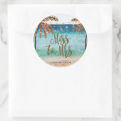 Tropical Beach Scene Miss to Mrs Favus sticker (Tas)