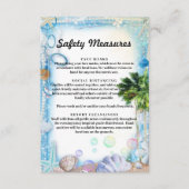 Tropical Beach Seashell Veiligheidsmaatregelen Informatiekaartje (Voorkant)