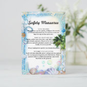 Tropical Beach Seashell Veiligheidsmaatregelen Informatiekaartje (Staand voorkant)