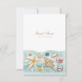 Tropical Beach Shell bruids douche uitnodiging (Voorkant)