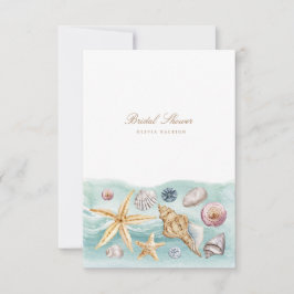 Tropical Beach Shell bruids douche uitnodiging