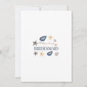 Tropical Beach Shell bruidsmeisje voorstel Kaart (Voorkant)