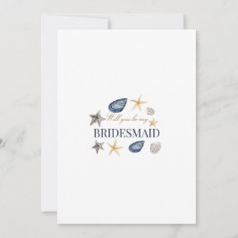 Tropical Beach Shell bruidsmeisje voorstel Kaart