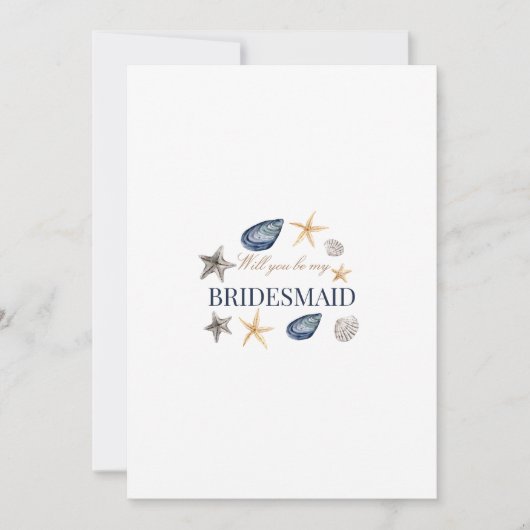 Tropical Beach Shell bruidsmeisje voorstel Kaart (Voorkant)