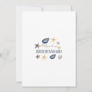 Tropical Beach Shell bruidsmeisje voorstel Kaart