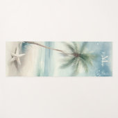 Tropical Beach Star Palm Zen Naam Monogram Yogamat (Voorkant (horizontaal))