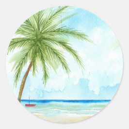 Tropical Beach Sticker