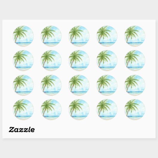 Tropical Beach Sticker (Vel)