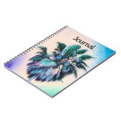 Tropical Beach Style Palm Tree Art Journal Spiral Notitieboek (Linkerzijde)