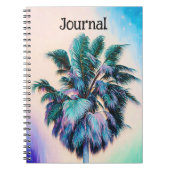 Tropical Beach Style Palm Tree Art Journal Spiral Notitieboek (Voorkant)