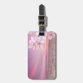 Tropical Beach Sunset Hawaiian Plumeria. Bagagelabel (Voorkant verticaal)