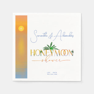 Tropical Beach Sunset Honeymoon Fund Couple Shower Servet