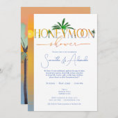 Tropical Beach Sunset Huwelijksreis Couples Douche Kaart (Voorkant / Achterkant)