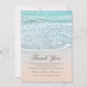 Tropical Beach Sympathy Memorial bedankkaart Kaart (Voorkant)