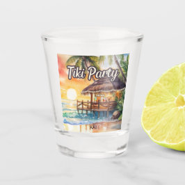 Tropical Beach Tiki Bar Party Shot Glas