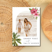 Tropical Beach Trouwfoto Save the Date