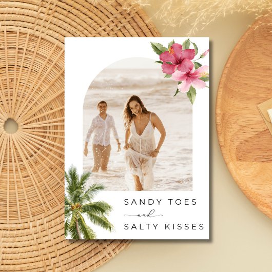 Tropical Beach Trouwfoto Save the Date
