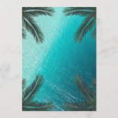 Tropical Beach Trouwlocatie Zomer Ocean Custom Menu (Achterkant)