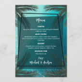 Tropical Beach Trouwlocatie Zomer Ocean Custom Menu (Voorkant)