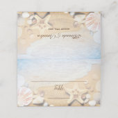 Tropical Beach Trouwtafel Opdracht Plaatskaartje (Buitenkant ongevouwen)