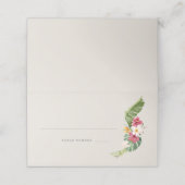 Tropical Beach Trouwtafel Plaatskaartje (Buitenkant ongevouwen)