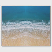 Tropical Beach Turquoise Blue Zee Cadeaupapier (Vlak)