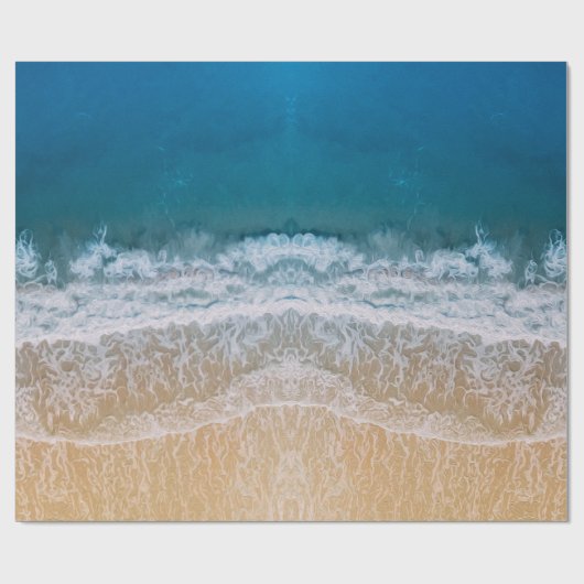 Tropical Beach Turquoise Blue Zee Cadeaupapier (Vlak)