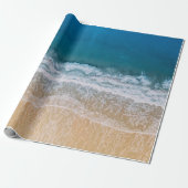 Tropical Beach Turquoise Blue Zee Cadeaupapier (Uitgerold)
