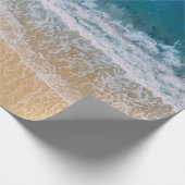 Tropical Beach Turquoise Blue Zee Cadeaupapier (Hoek)