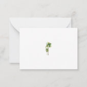 Tropical Beach Typografie Dank u kaart bruiloft Notitiekaartje (Achterkant)