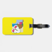 Tropical Beach Vacation Coconut Flowers Flip Flops Bagagelabel (Achterkant horizontaal)