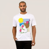 Tropical Beach Vacation Coconut Flowers Flip Flops T-shirt (Voorkant volledig)