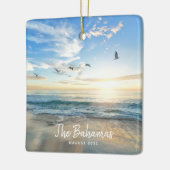 Tropical Beach Vakantie Foto's Keepsake Keramisch Ornament (Links)