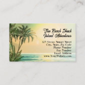 Tropical Beach Vakantie Island Sun Travel Visitekaartje (Voorkant)