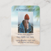 Tropical Beach Vakantie Pocket Keepsake Visitekaartje (Voorkant)