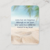 Tropical Beach Vakantie Pocket Keepsake Visitekaartje (Achterkant)