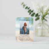 Tropical Beach Vakantie Pocket Keepsake Visitekaartje (Staand voorkant)