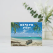 Tropical Beach Vakantie Post Kaart, Personaliseer Briefkaart (Staand voorkant)