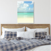 Tropical Beach Vakantie  Quote Canvas Afdruk (Insitu (Slaapkamer))