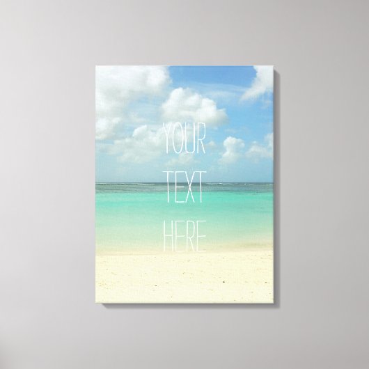 Tropical Beach Vakantie  Quote Canvas Afdruk (Voorkant)