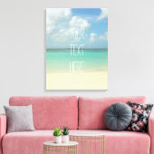 Tropical Beach Vakantie  Quote Canvas Afdruk (Insitu (Woonkamer))